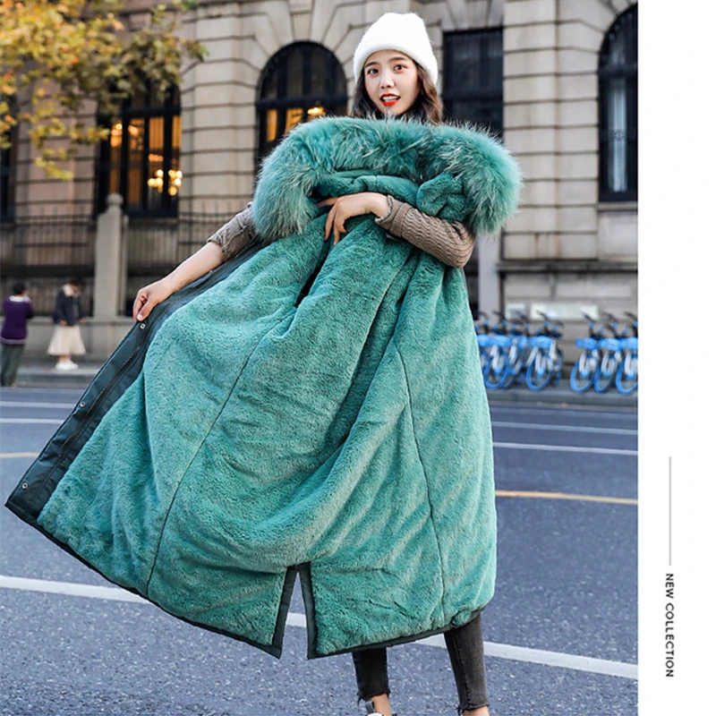 Abrigos Mujer Invierno женские парки с капюшоном, утепленное пуховое хлопковое пальто, женское длинное тонкое зимнее пальто с меховым воротником для женщин