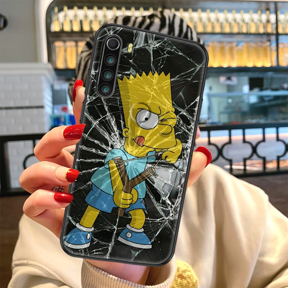 

J-SImPsoN cartoon Phone case For Xiaomi Redmi Note 7 7A 8 8T 9 9A 9S 10 K30 Pro Ultra black 3D funda luxury cover painting