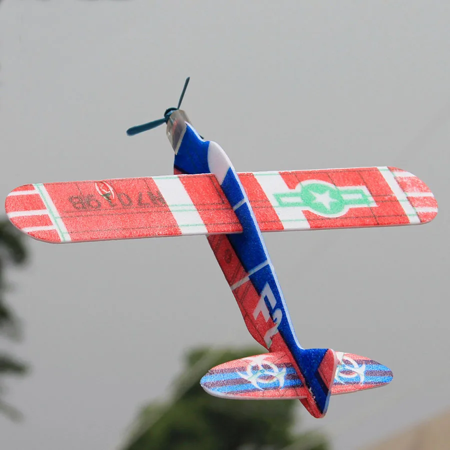 Детский пенопластовый мини самолет ручной работы летающий планер обучающий