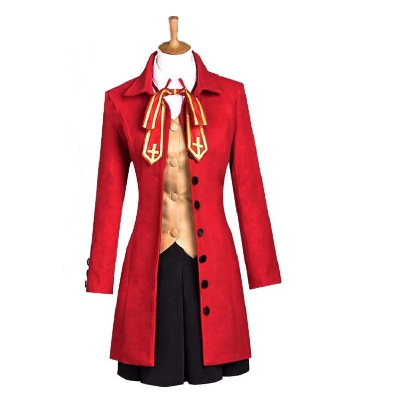 

Anime Fate Stay Night Cosplay Rin Tohsaka Costumes Halloween Costume for Women Trench Coat Vest Skirt Full Set Cosplay Costume