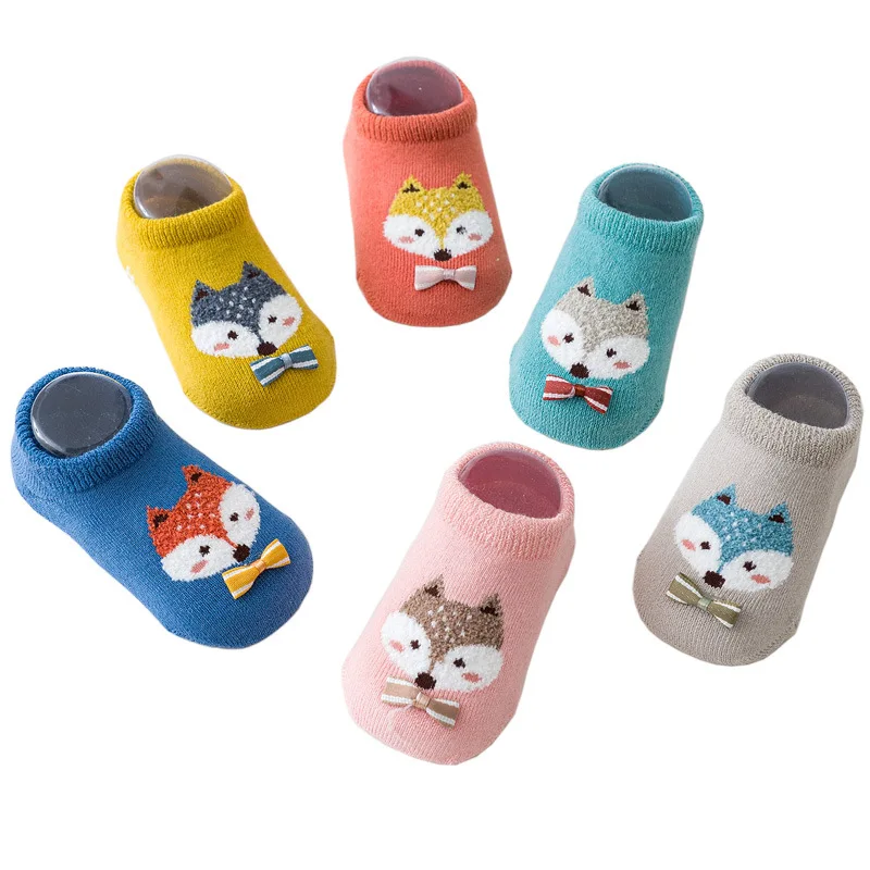 

Autumn Winter Cotton Baby Boys Girls Low Cut Ankle Socks Rubber Slip-resistant Floor Socks Infant Kids Socks Spring Soft Shoes