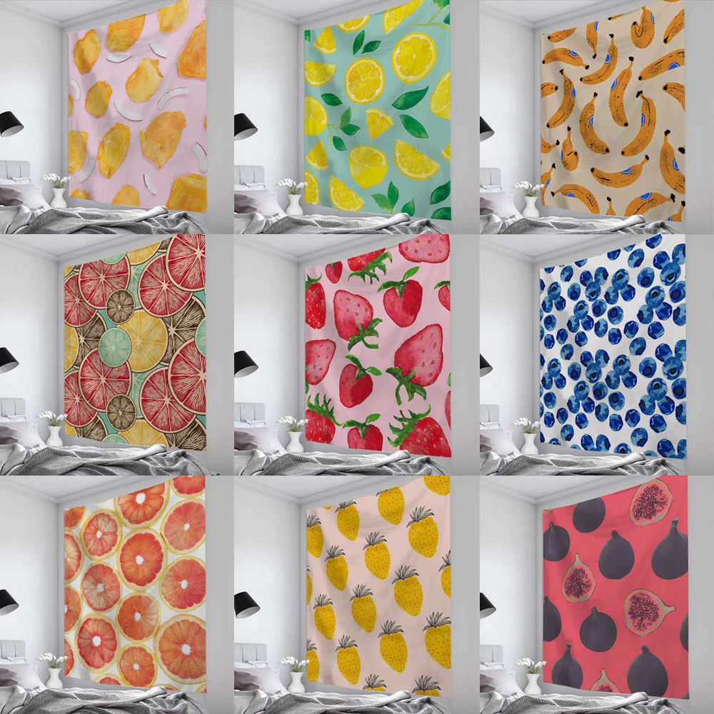 Гобелен в виде клубники ананаса фруктов модный Индивидуальный гобелен пляжный