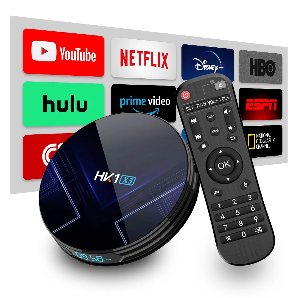 8K 24fps ТВ приставка Amlogic S905X3 4K 60Hz Android 9 0 Smart tv box 4 Гб ram 128 rom bluetooth Google Play|ТВ-приставки и