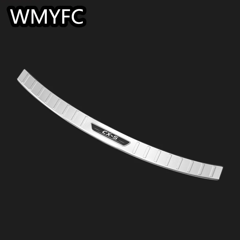 

External Rear Door Sill Bar Guard Plate Modification Tail Box Trunk Bumper Trim Accessories for Mazda CX-5 2017-2019 2020 2021
