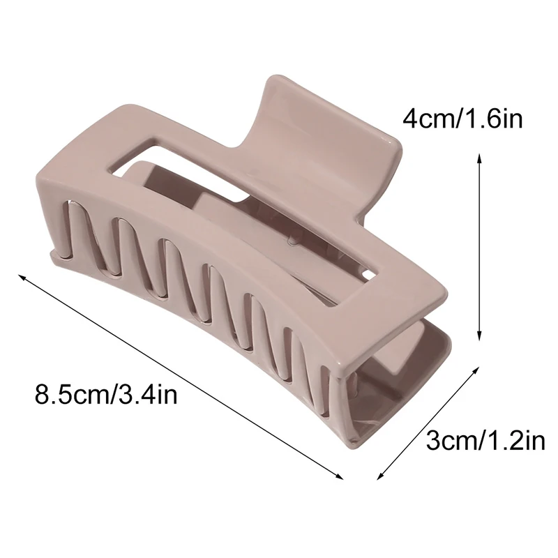 1Pcs Acrylic Cross Transparent Hairpins Large Size Geometric Square Hollow Hair Claws Crab Hot Clips Women Accessories |