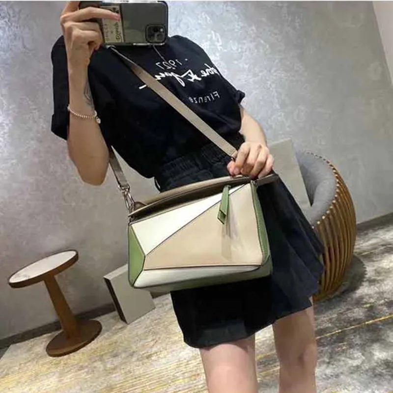 

1;1Bags for Women Highend Single Shoulder Bag Brand Puzzle Bags Lady Original Leather Messenger Bags Gift