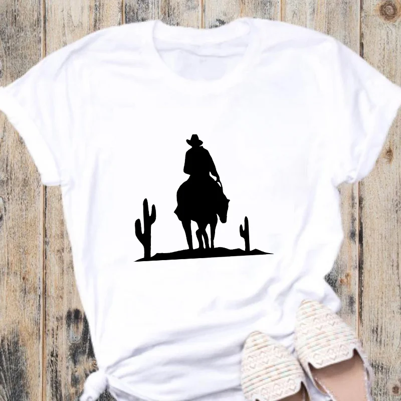 

Leisure Aesthetic tshirt tee tops female 2021 Summer Women T-shirt Horse graphic Print T Shirt Ladies Short Sleeve O-neck tshirt