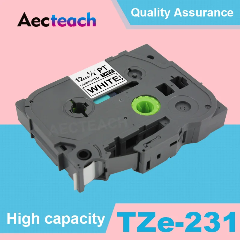 Aecteach tze231 tze лента TZe-231 TZ231 Tze 231 12 мм принтер совместима для Brother P-touch производитель