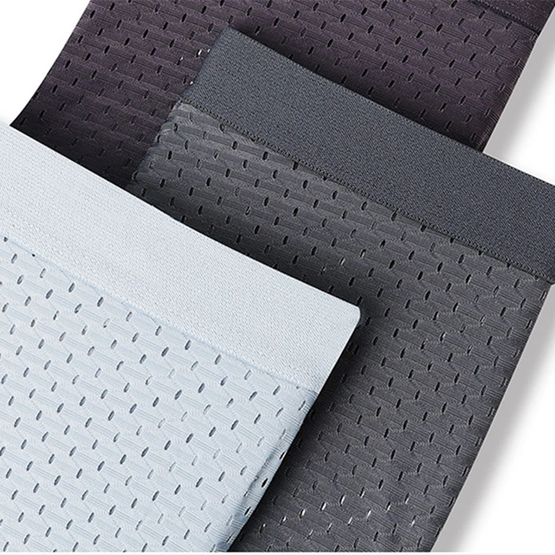 New Ice Silk Men's Underwear Mesh Large Size Undies Breathable  Man Panties Mesh Sexy Comfortable Boxer Shorts Men Underpants