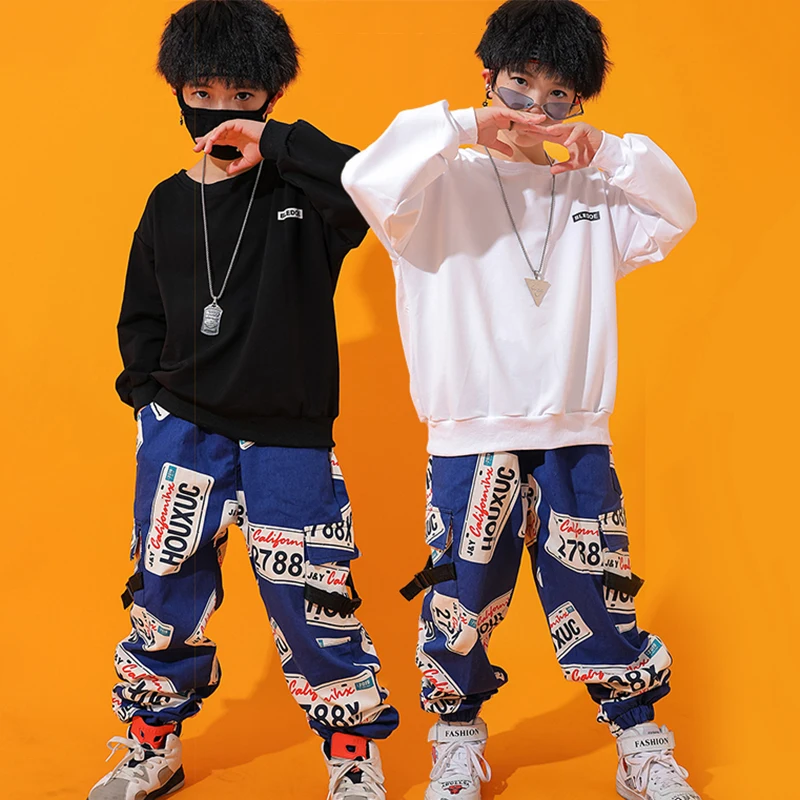 Костюм для джазовых танцев детский свободный костюм уличных в стиле хип-хоп