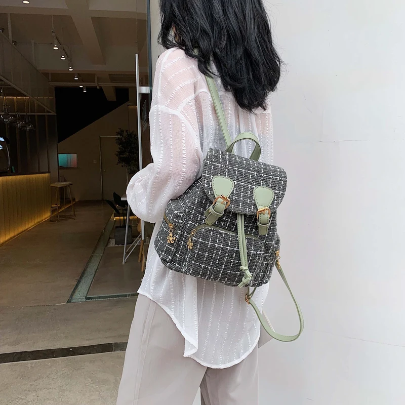 Новая модная женская сумка из хлопка и льна женский рюкзак высокое качество