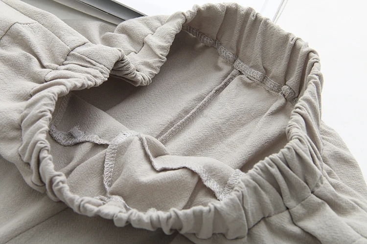 

Mother's Summer Short-sleeved Two-piece Suit Large Size Cotton Embroidered T-shirt Temperament Top cropped Pants L433