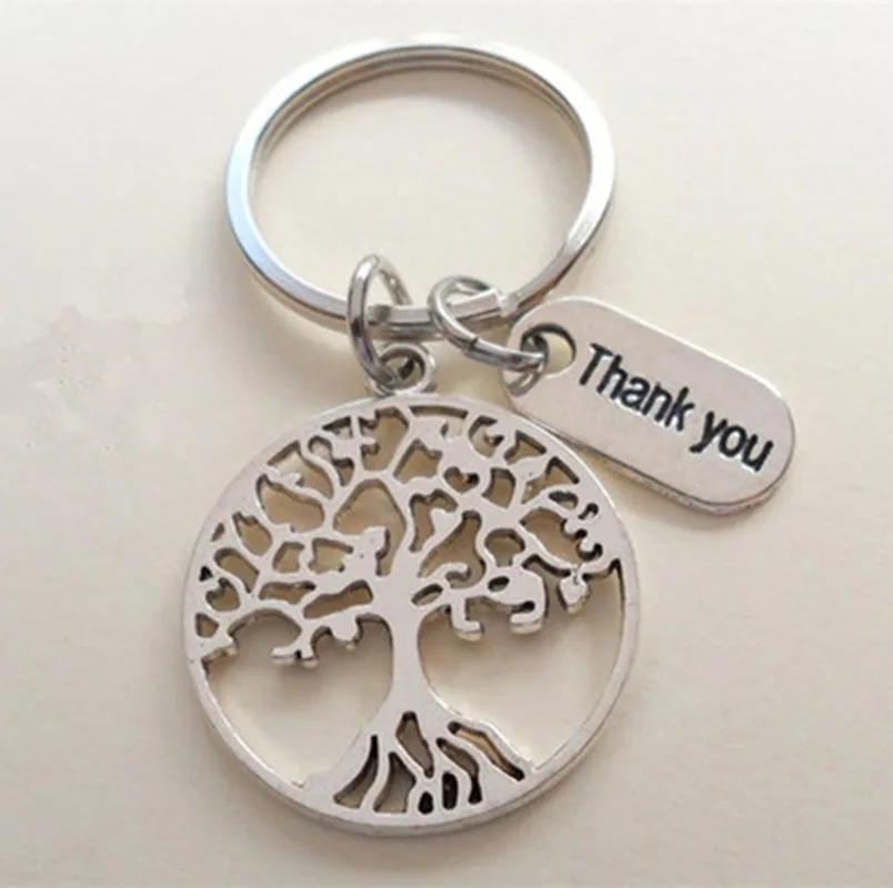 

Tree Of Life Thank Yuo Fashion Keychain Graduation Season Keychain Teacher'S Day Thanksgiving Keychain Jewelry Gift For Friends