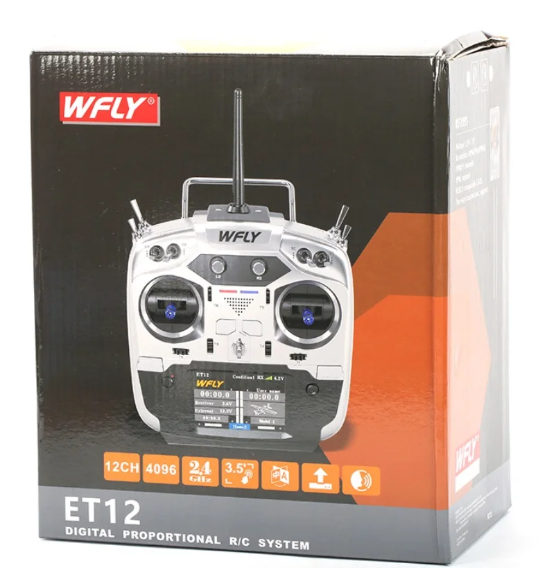 WFLY ET12 2.4GHz Remote Controller 12CH Radio Transmitter with RF209S Receiver For RC Drone Car Boat | Электроника