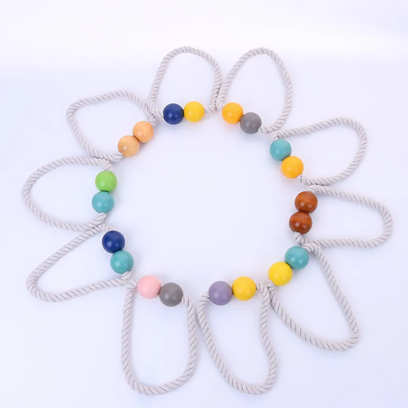 2020 простая просторная хлопковая нить деревянные бусины магнитная занавеска