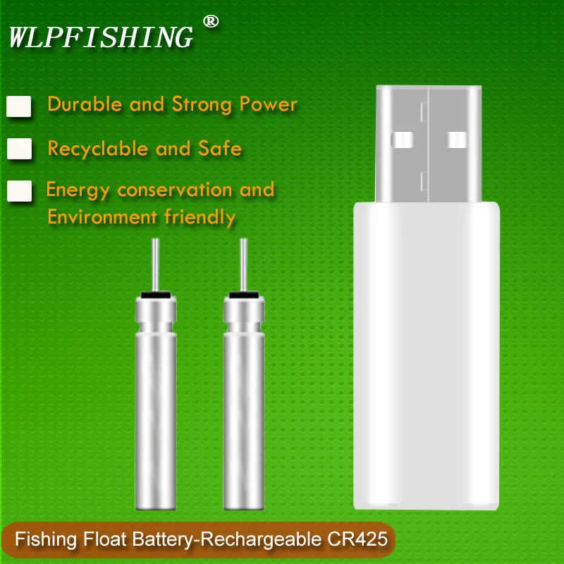 

WLPFISHING Rechargeable CR425 Battery Fishing Floats Accessory Electric LED Luminous Floaters Battery