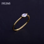 FFGems Настоящее Стерлинговое Серебро 925 Муассанит Mq3 * 6 мм роза цвет простые изящные ювелирные изделия для женщин в коробке