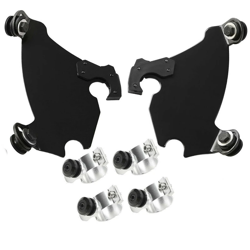 

49mm Motorcycle Fork Bracket Fairing Black Trigger Lock Mount Kit Fit for Dyna Sportster Xl 1200 Xl883 883