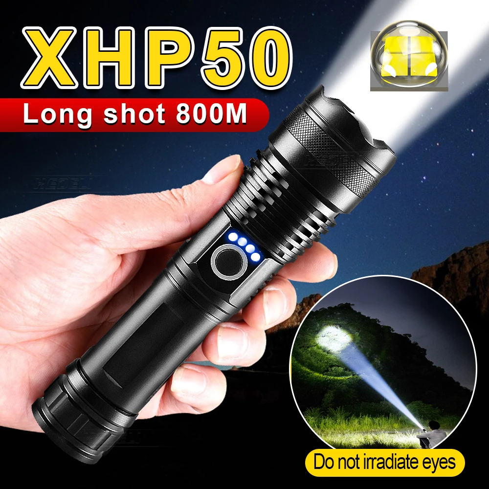 

Newest Super Bright LED Flashlight 18650 Or 26650 Rechargeable Tactical Zoom Torch 5 Modes Fishing Hunting Work Camping Lantern