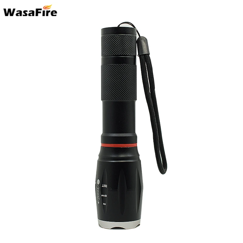 Портативный светодиодный Телескопический фонарик T6 со скрытым монолитным