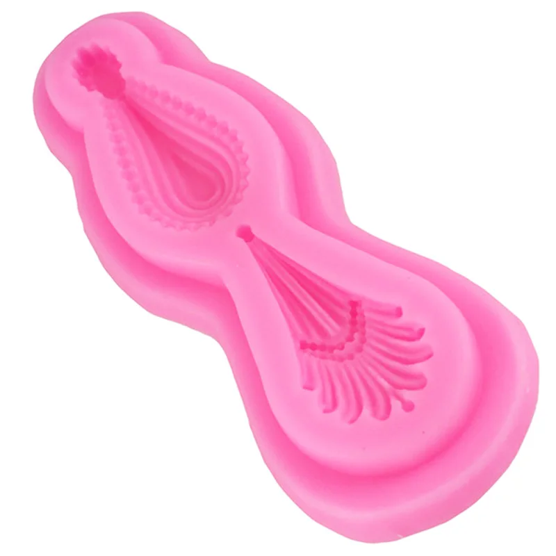 Капли воды кружева шаблон силиконовые формы для торта павлиньими перьями