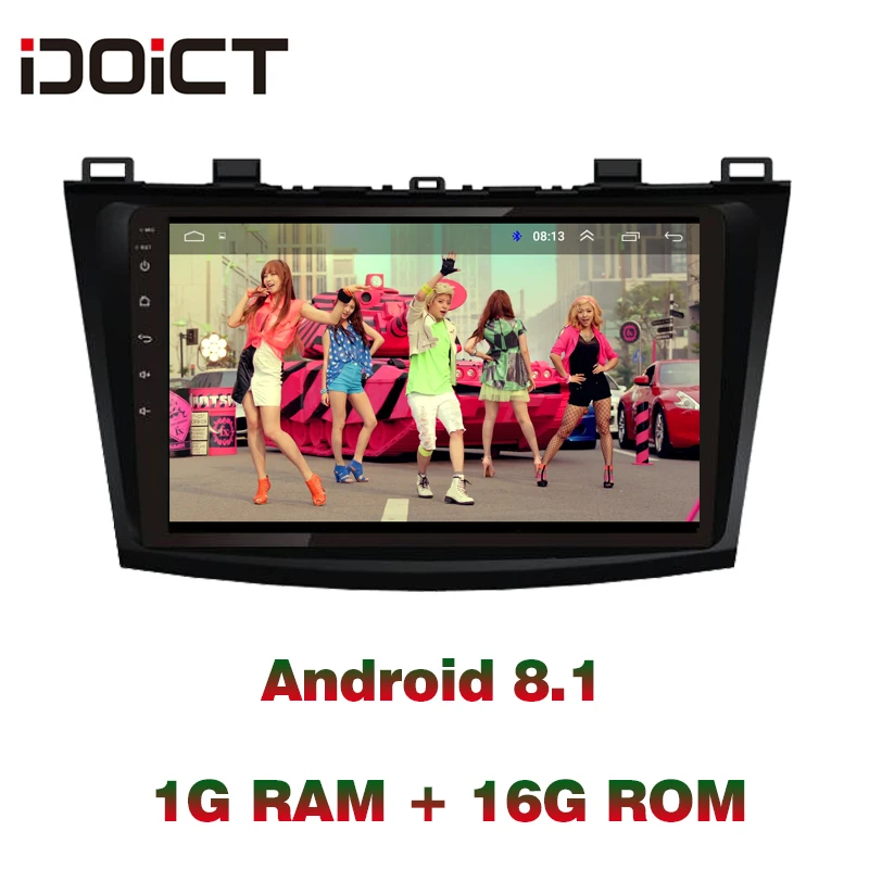 Автомобильный DVD-плеер IDOICT Android 8 1 GPS-навигация Мультимедиа для Mazda 3 Радио 2008 2009 2010