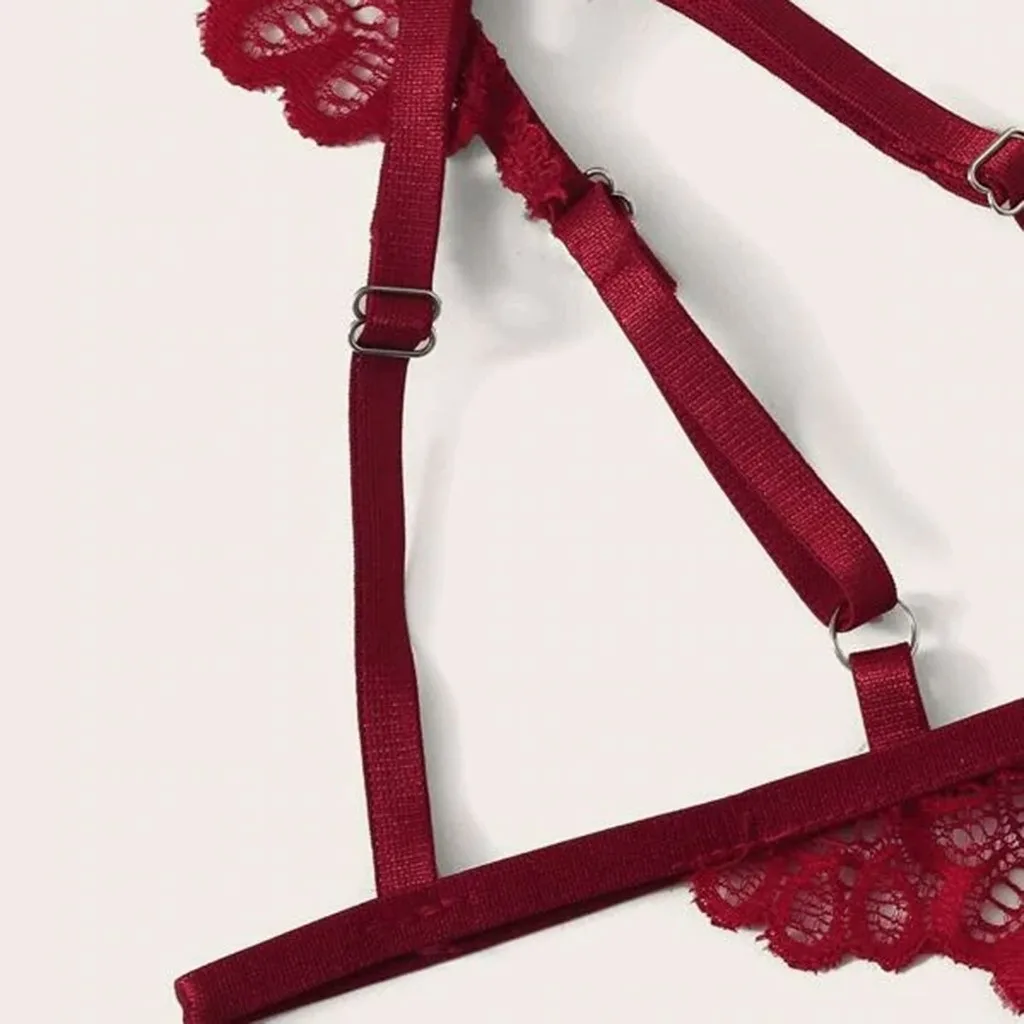 

Sexy Lingerie Erotic Floral Lace Open Bra Panty Underwear Women Set Babydoll Crotchless Lingerie Sleepwear Exotic Apparel Femme