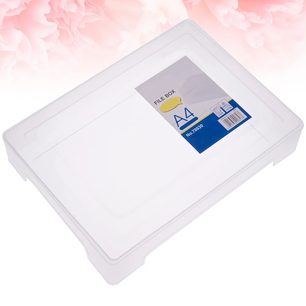 

A4 File Box Transparent File Box Folder Documents Box Document Organizer Paper File Folder Paper Folder