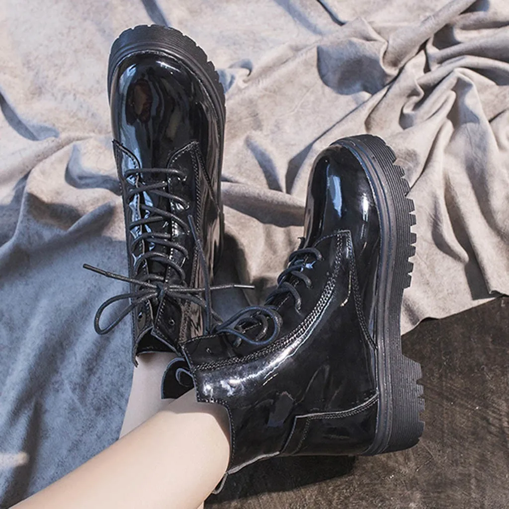 Женские ботильоны на шнуровке повседневные короткие ботинки без застежек