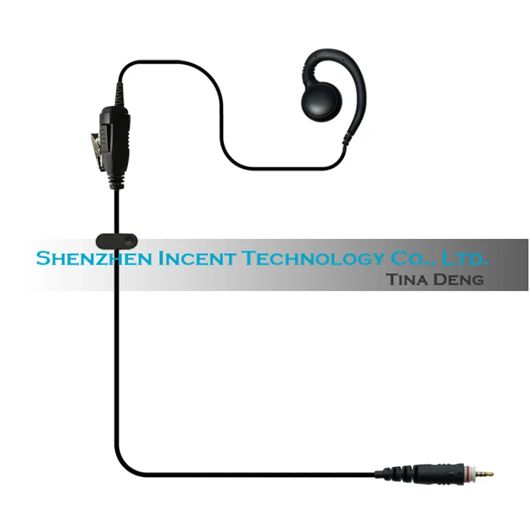 VOIONAIR 2pcs/lot C Shape Ear Hook Earpiece Earphone Headset In-line PTT for Motorola CLP1010e CLP107e CLP446e CLPe Series Radio