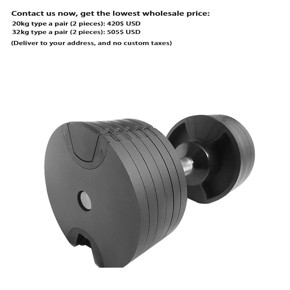 

9 levels weight adjustable dumbbell set round professional fitness dumbbells women's lifting weight plate