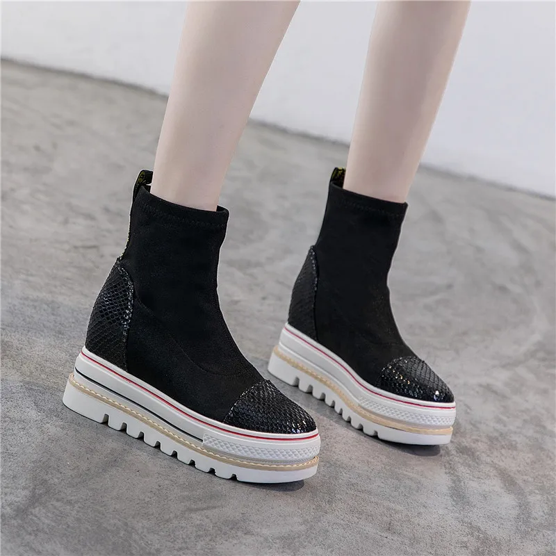 Fujin/2020 г. женские ботинки Зимние ботильоны из натуральной кожи модные