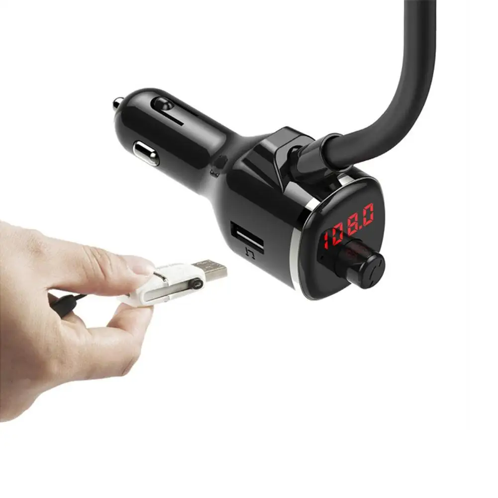 10W Wireless Fast Charge Vehicle MP3 Player FM Transmitter Dual USB Mobile Phone Holder Stand For Iphone X XS MAX Xiaomi Sumsung | Мобильные