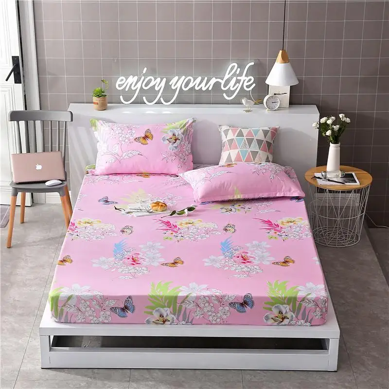 Простыня наматрасник с резиновой резинкой одиночная двойная полноразмерная