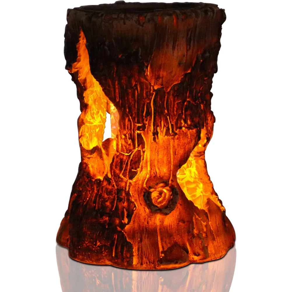 

Solar Flame Lights Simulation Stump Flickering Flame Solar Led Lighting Lamp for Garden Patio Yard Outdoor