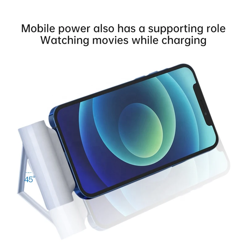 

Power bank 5000mah with mobile phone holder 2.1A for iPhone Huawei Xiaomi oppo Samsung mobile phone charging mobile power