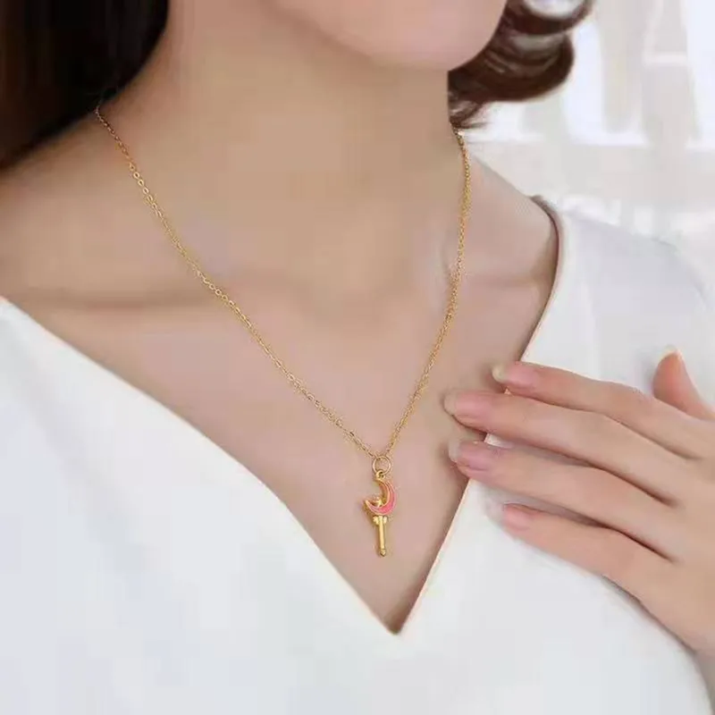 Небольшое ожерелье с кулоном из чистого золота акция оригинальное позолоченное