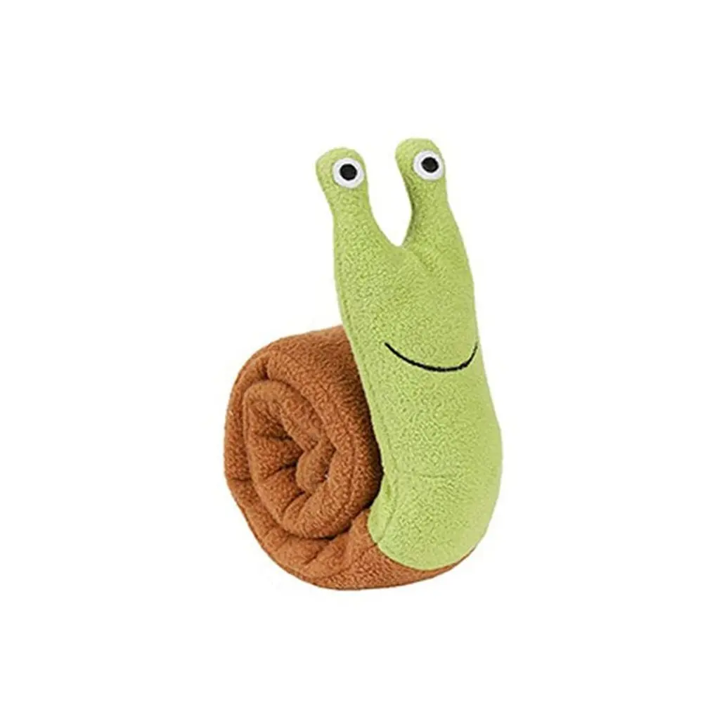 

Dog Toy Snail Sniffing Dog Toy Voice Puzzle Molar Foraging Instinct Training Interactive Plush Fixed Tooth Toy