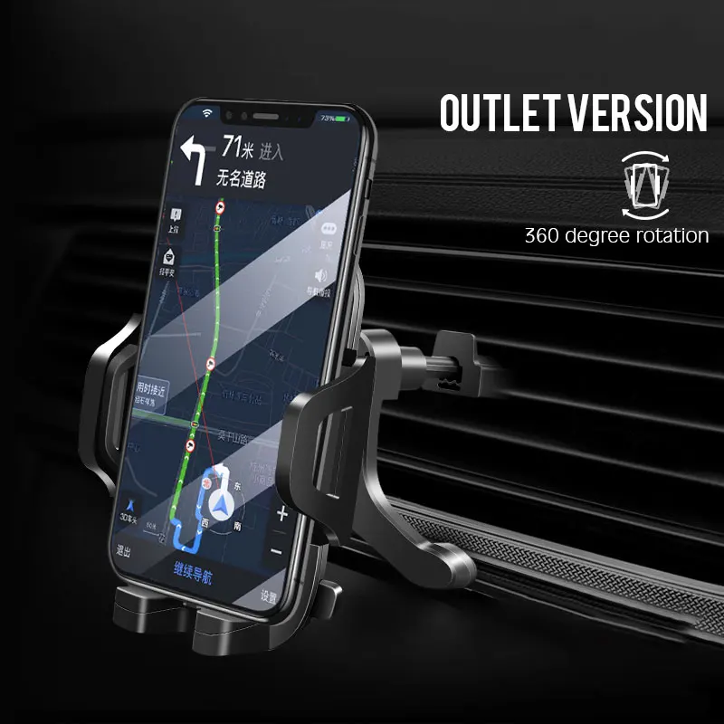 Car Air Vent Роскошный мобильный телефон Автомобильный держатель для iPhone XR XS Max 7 автомобильный воздушный вентиляционный лобовое стекло Автомобильный держатель для телефона 360 карбоновый автомобильный держатель - Цвет: Car Air Vent