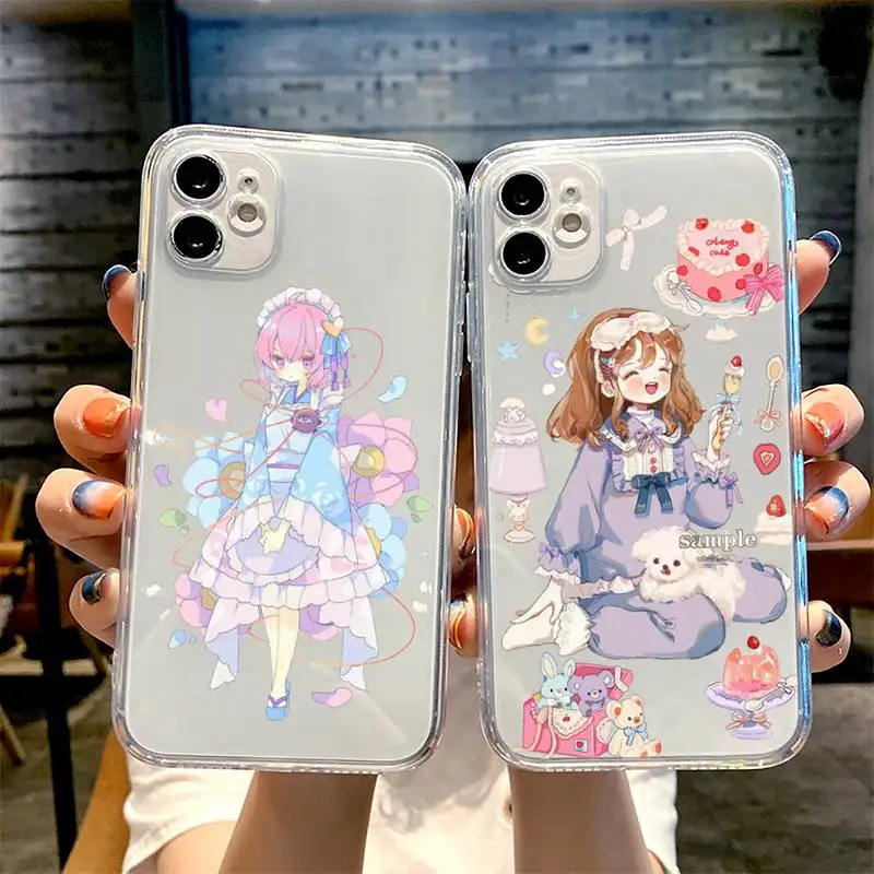 

New Japan Anime TouHou Project Komeiji Satori Phone Case For iphone 13 12 11 8 7 plus mini x xs xr pro max Transparent soft