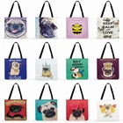 Сумка-тоут женская, с принтом, складная