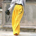 Женские широкие брюки TWOTWINSTYLE, черные свободные прямые брюки с высокой талией, в минималистском стиле