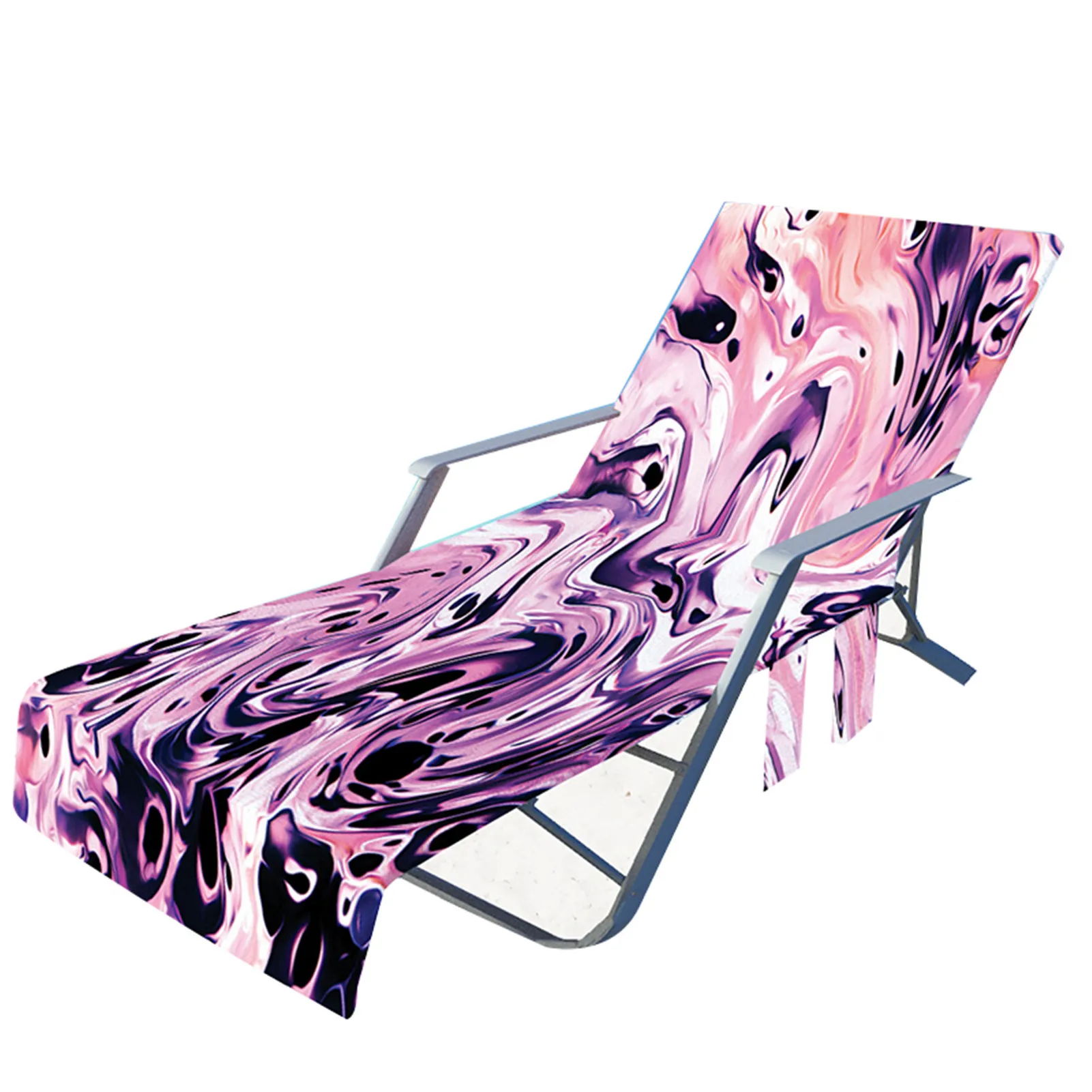 Многофункциональное полотенце для пляжного стула с боковыми карманами шезлонг