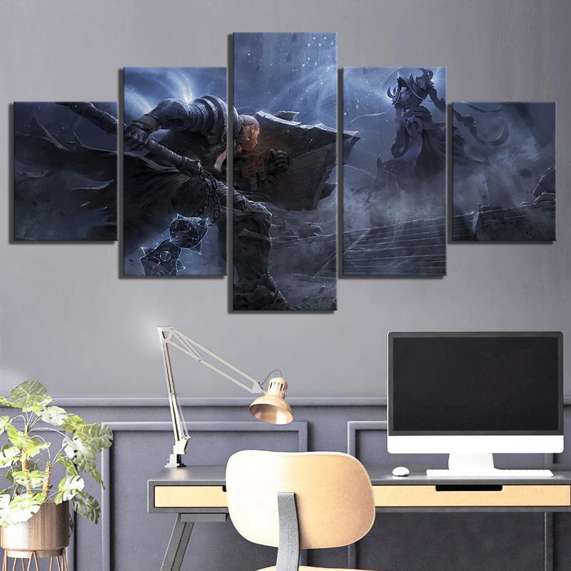 Модульные картины холст настенный рисунок Диабло 3 видеоигра принты живопись