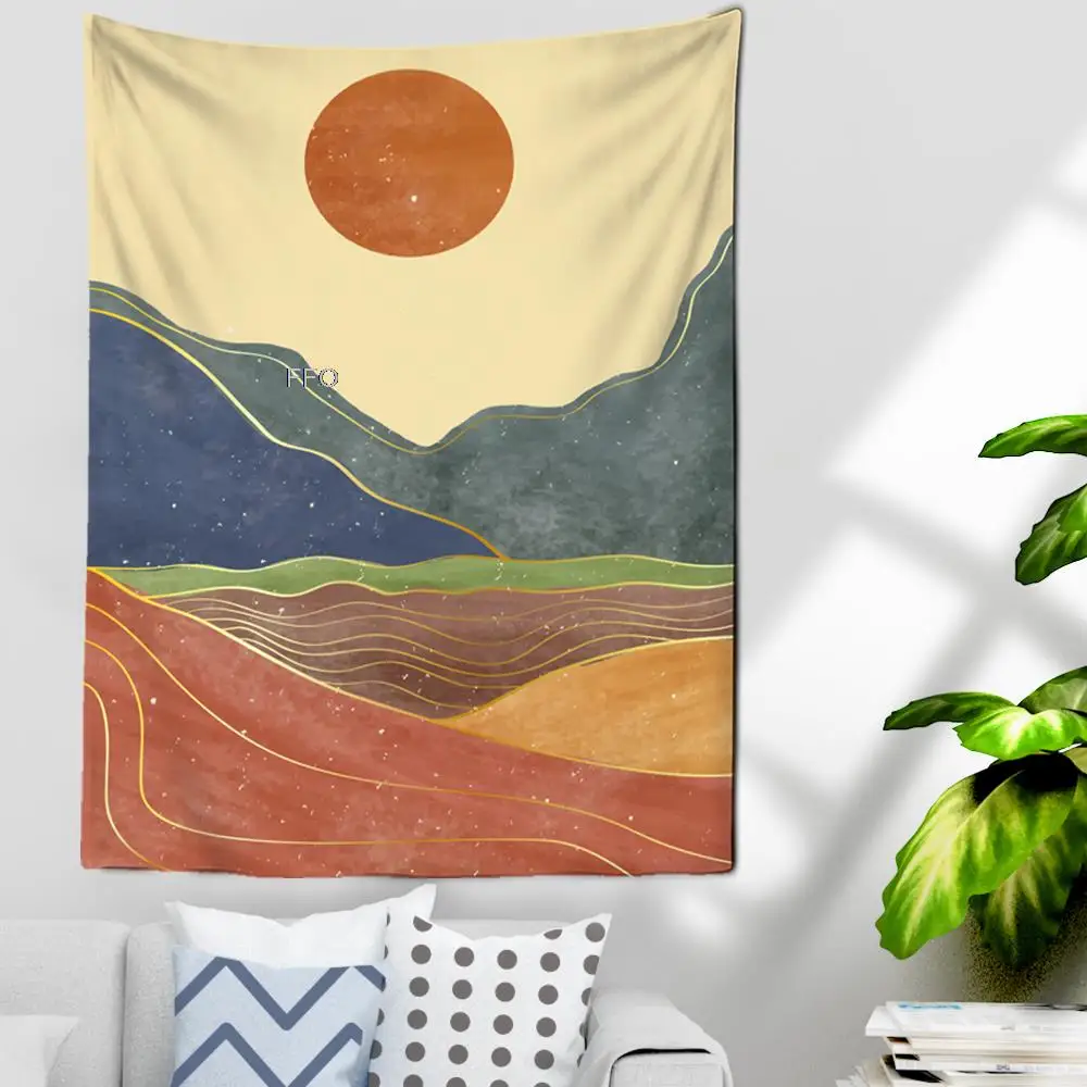 

2022new Mountain Natural Landscape Tapestry Aesthetic Tapestries Beach Towel Shawl Folded Sheets Home Decor Bedroom Living Room