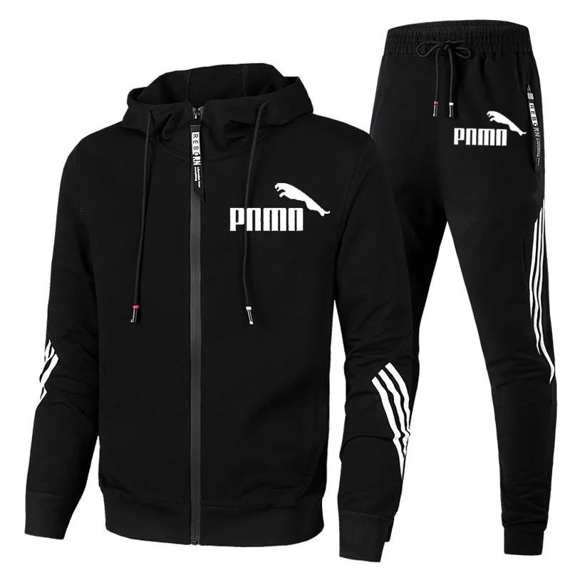 

Men's brand S-4X two-piece track and field hoodie sportswear men's top + pants sportswear suit casual spring and autumn clothes