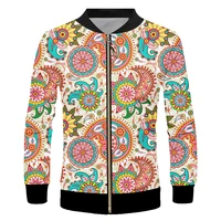 ujwi zip jacket trend new coat man zipper jackets 3d printed cashew flowers size 5xl clothing homme winter windbreaker oversizes