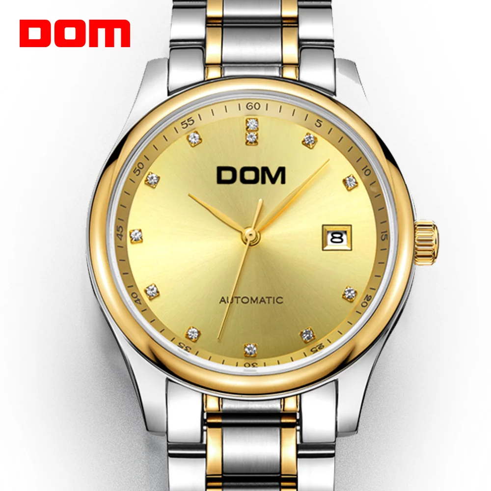 DOM 2018 Мужские механические часы топовый бренд Роскошные водонепроницаемые