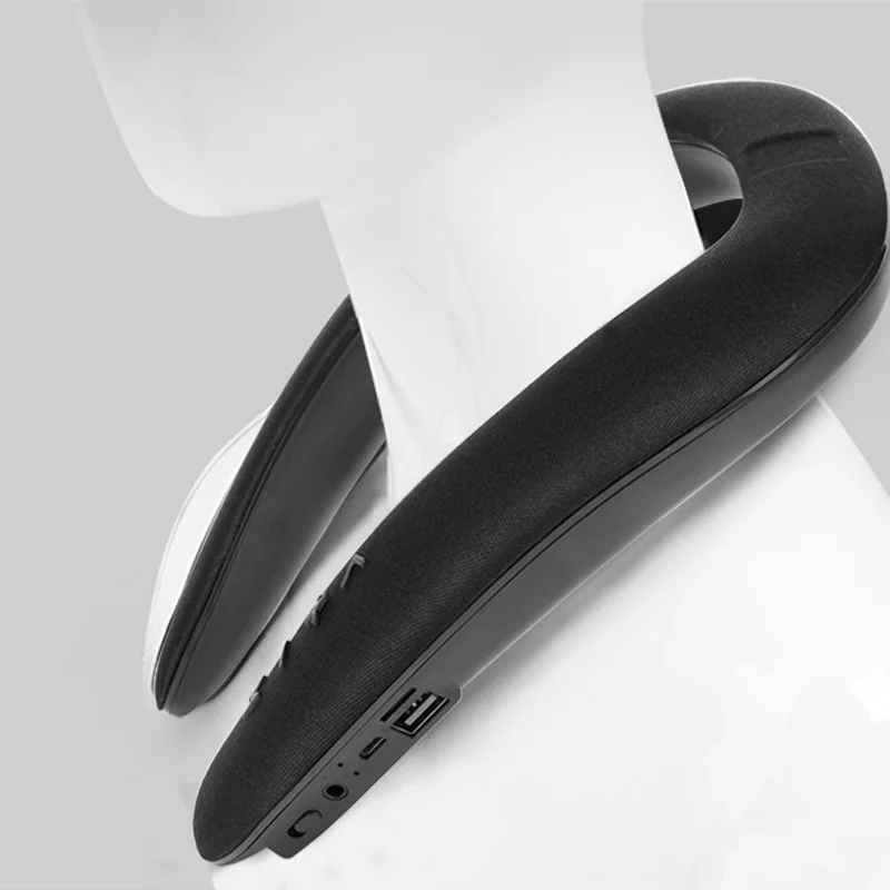 

Portable Fun Bluetooth Neckband Dual Speakers 3D Stereo Sound Loundspeakers Support FM Radio SD Card USB Disk Handsfree Call New