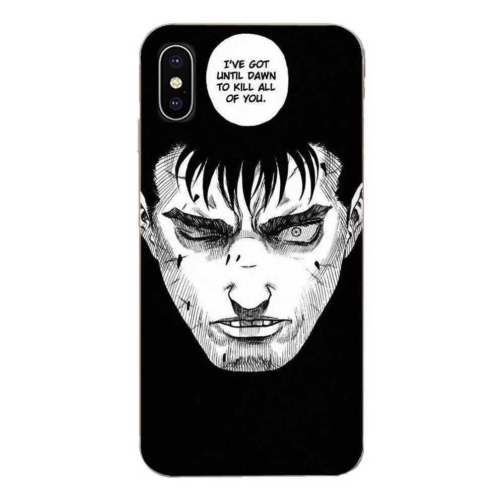 Персональный чехол для телефона прозрачный из ТПУ Berserk Guts Anime Xiaomi Redmi Note 2 3 3S 4 4A 4X 5 5A